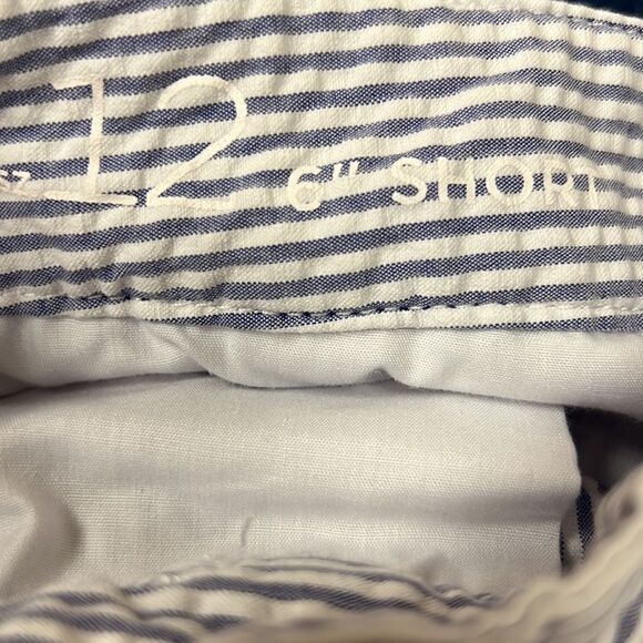 Ann Taylor blue and white seersucker 6 “ shorts size 12 - Picture 6 of 7